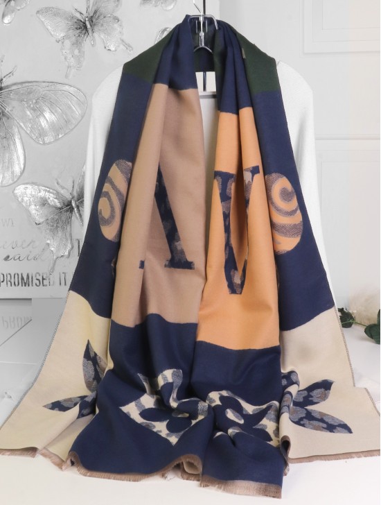 Reversible Cashmere Feeling Designer Print Premium Scarf